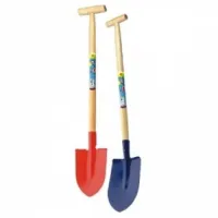 Metalen schep met houten steel 70 cm